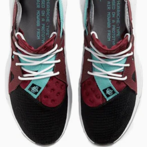 Nike Huarache-Type 'Team Red'  (looks Maroon), Black, Teal BQ5102-600 - Picture 4 of 5